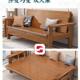实沙床小户型折叠式 两用客台厅木阳双人多功发NPU能推拉伸缩新款