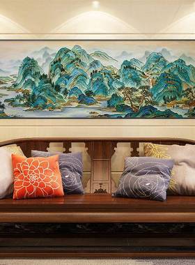 万壑大松涛十字绣山2025款水风景画幅客厅满绣自己FRO手新工绣古