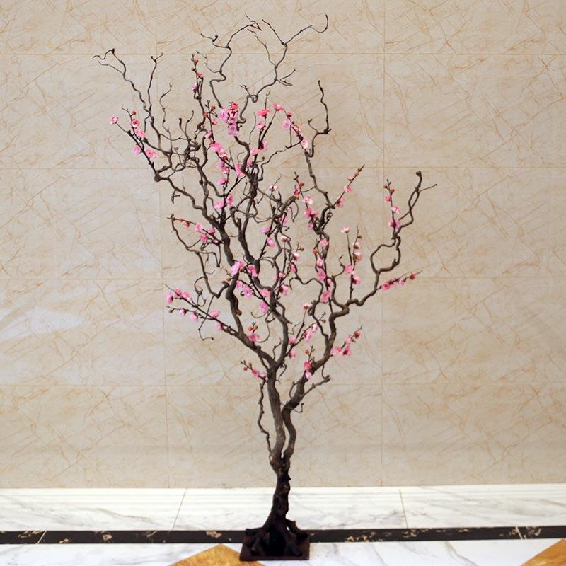 仿真花树天然造型梅花龙66枣树梅形梅花树玄树关摆件家悬居挂装饰