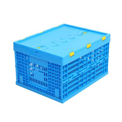 500300带5盖折叠框工业生产周转-可折叠塑料筐30*6810*4310折叠胶