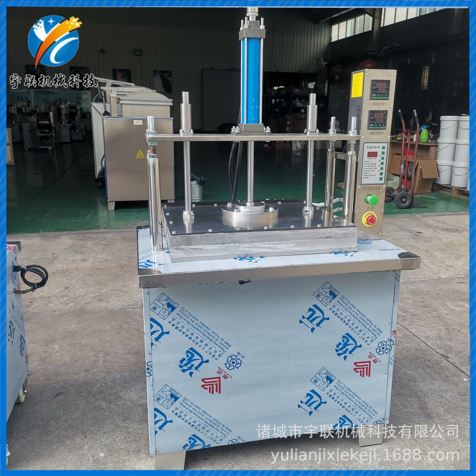 小型商用手动压饼机 全自动烤鸭饼机器 宇联春卷皮烙饼机器厂家