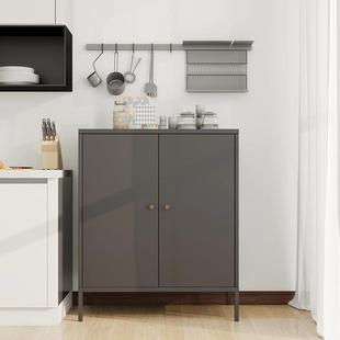 钢NIM制储物柜落地餐边柜靠墙柜房厨艺收纳柜一体铁置矮物柜酒柜