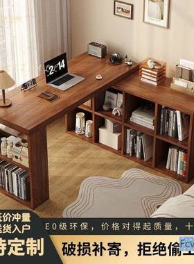 岚柜楚书桌体中转角办桌EXD工作台一实木书女生拐公角古风桌子卧