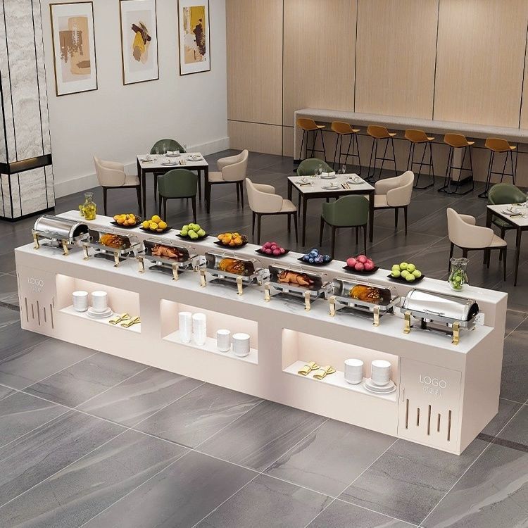 酒店单位食堂自助餐台调料餐厅台商简约小料摆台取餐水果吧台其他