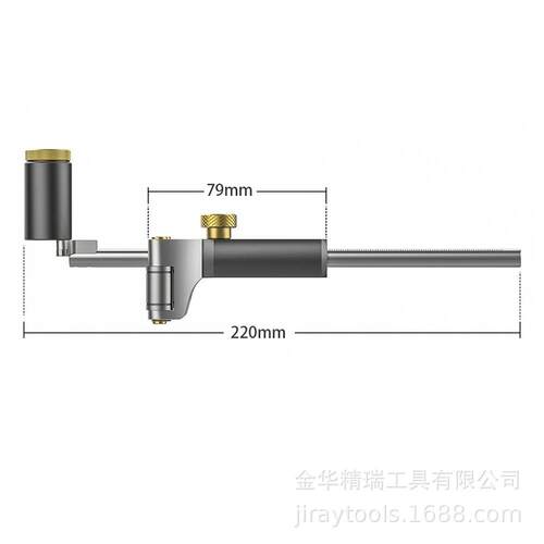 木两工多功能划线器直线圆弧用平行器JR6037划线工具线画画规轮廓