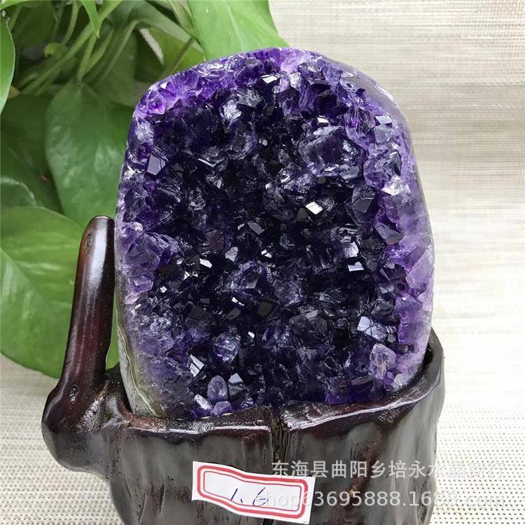 家直销天然紫水ZXI块聚摆件紫晶块紫晶厂洞宝盆晶紫水晶大量