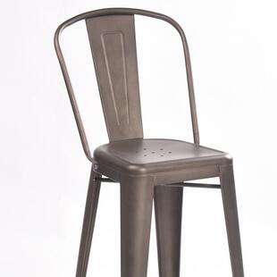 铁艺o高脚吧凳酒带台靠背吧椅吧T3513-30椅榆木吧椅lft工业铁艺凳