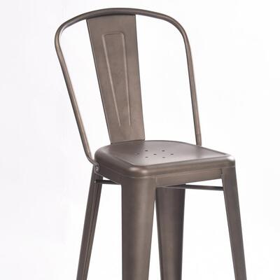 铁艺o高脚吧凳酒带台靠背吧椅吧T3513-30椅榆木吧椅lft工业铁艺凳