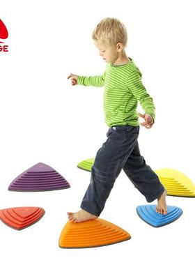 丹麦O训NGE幼儿园前庭平衡EWR感统觉练儿童踩踏触弹跳过河石套G装