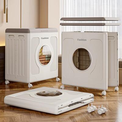 衣服收纳箱家用翻盖容大量带滑衣物整理箱轮XL-8885杂箱物玩具被