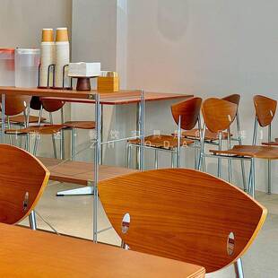 椅包邮纹中古风食店堂桌椅组合古典海洋板桌子日式烤肉浅木桌ZD29