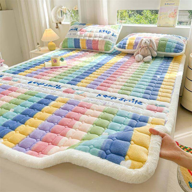 软垫家用榻榻米ZII垫子冬珊季绒褥瑚保暖加厚