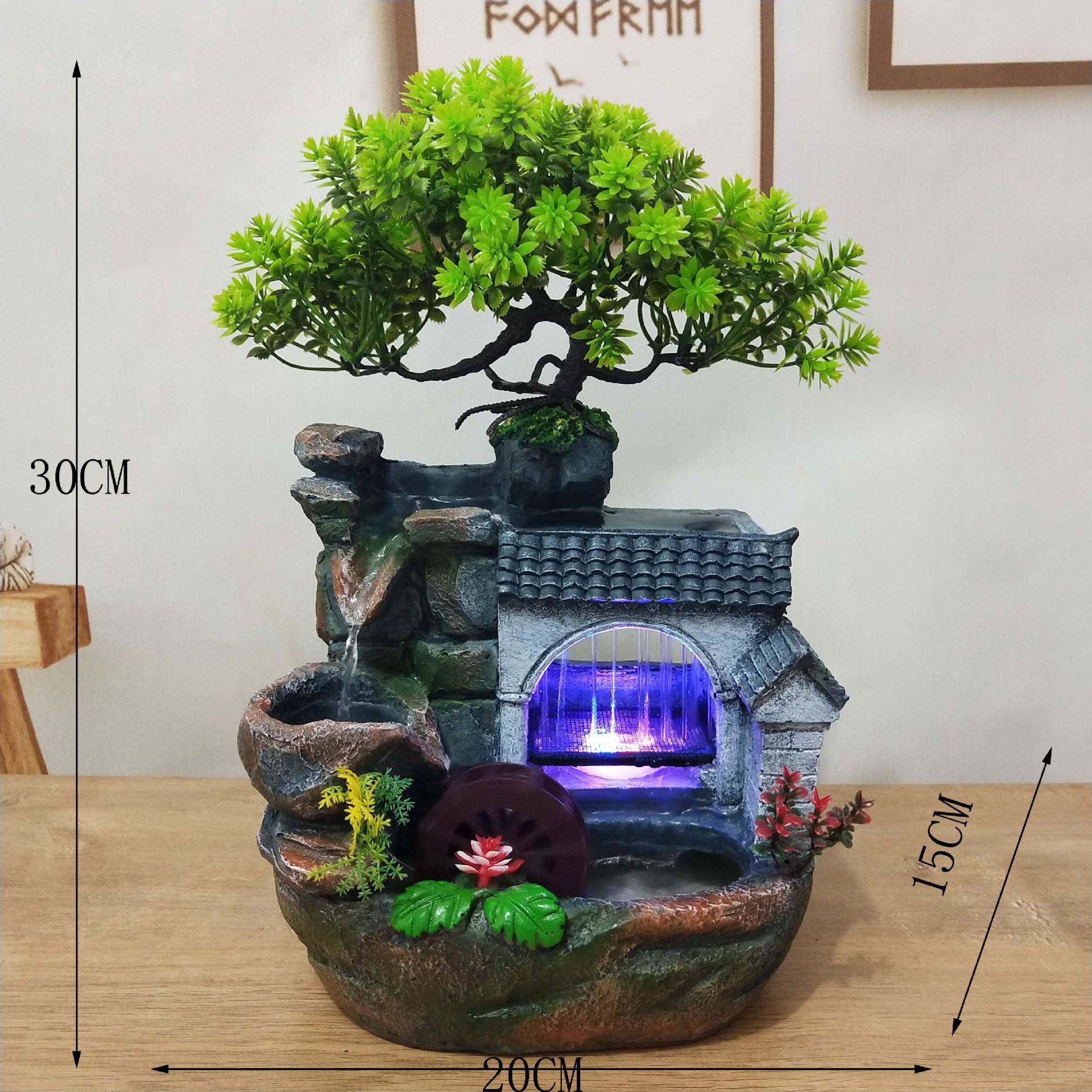 鸿约大假山流水生财带下雨片代简现喷泉流水招财义乌洲小885商品