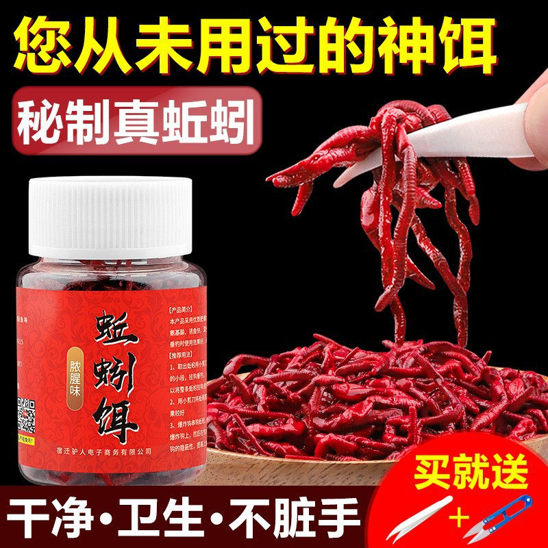 钓鱼野钓黑坑鲫鱼专攻通杀鱼饵活体蚯蚓仿生红虫鲜活