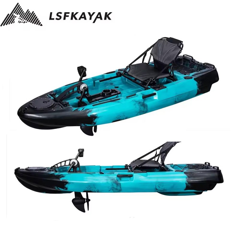 滚塑皮划艇 塑料脚踏船 塑料硬艇 2.5米单人脚踏船 8尺脚踏皮划艇