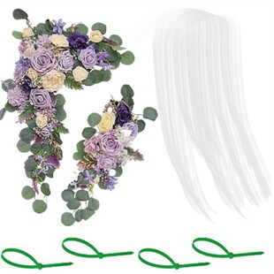 婚礼拱形门花朵套装接待背景装饰节日桌布花挂饰结婚婚房布置仿真