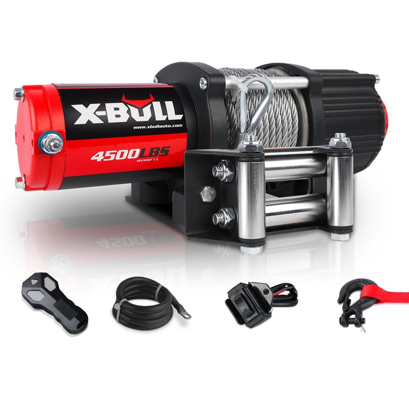 X-BVLL直销4500S磅电动绞盘钢丝绳12v越野车载安全脱困自救改装