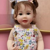NPK55厘米全胶可入水洗澡洋娃娃Teegan手工植入头发 抖音货源 跨