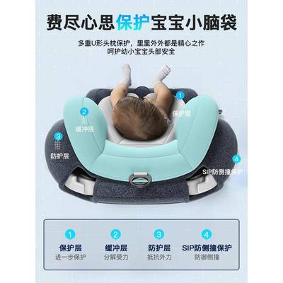 贝比1途儿童座儿椅汽车用可婴宝宝躺车载简易KL00便携式0-2岁通用