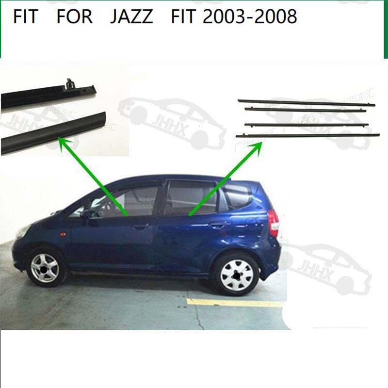 FIT/AZZ飞度2003-2008车窗玻璃外压条门防水黑饰条车窗玻璃密封条
