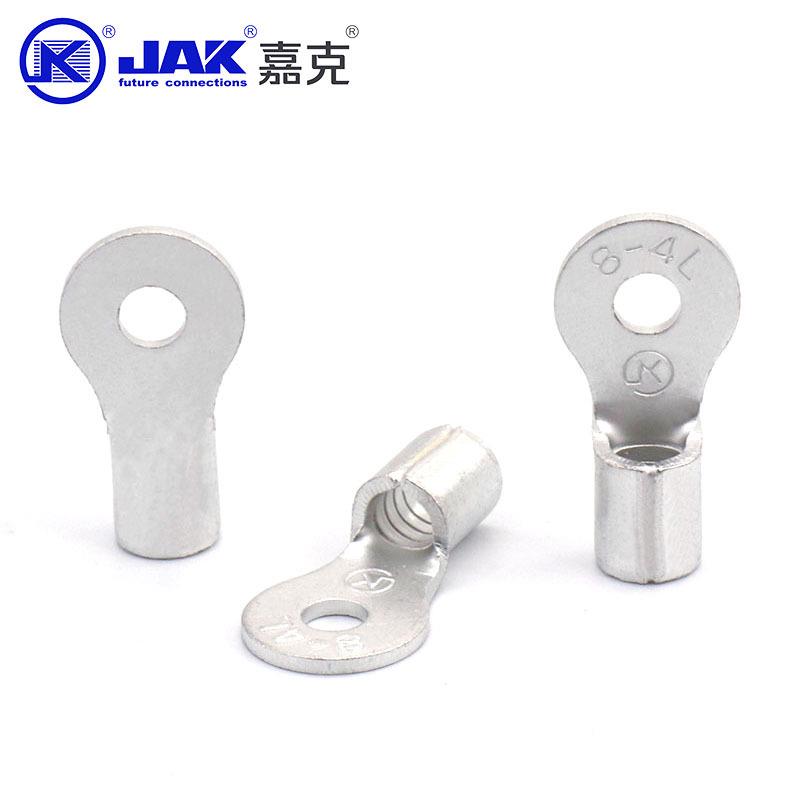 紫RNB8-L冷压铜形端子M圆4螺口圆型接线头APQ无绝缘护套圆环接4地