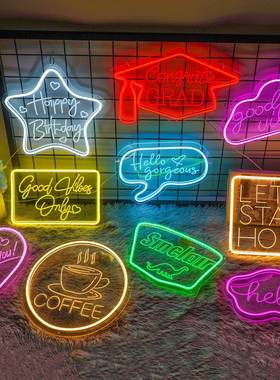 led霓虹造型灯亚发灯光招字牌酒吧克力板装饰灯PDI氛围灯