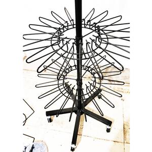 铁五艺脚全锁落防盗零售LIT展示架旋转摆旋摊移动地罐罐鱼带轮转