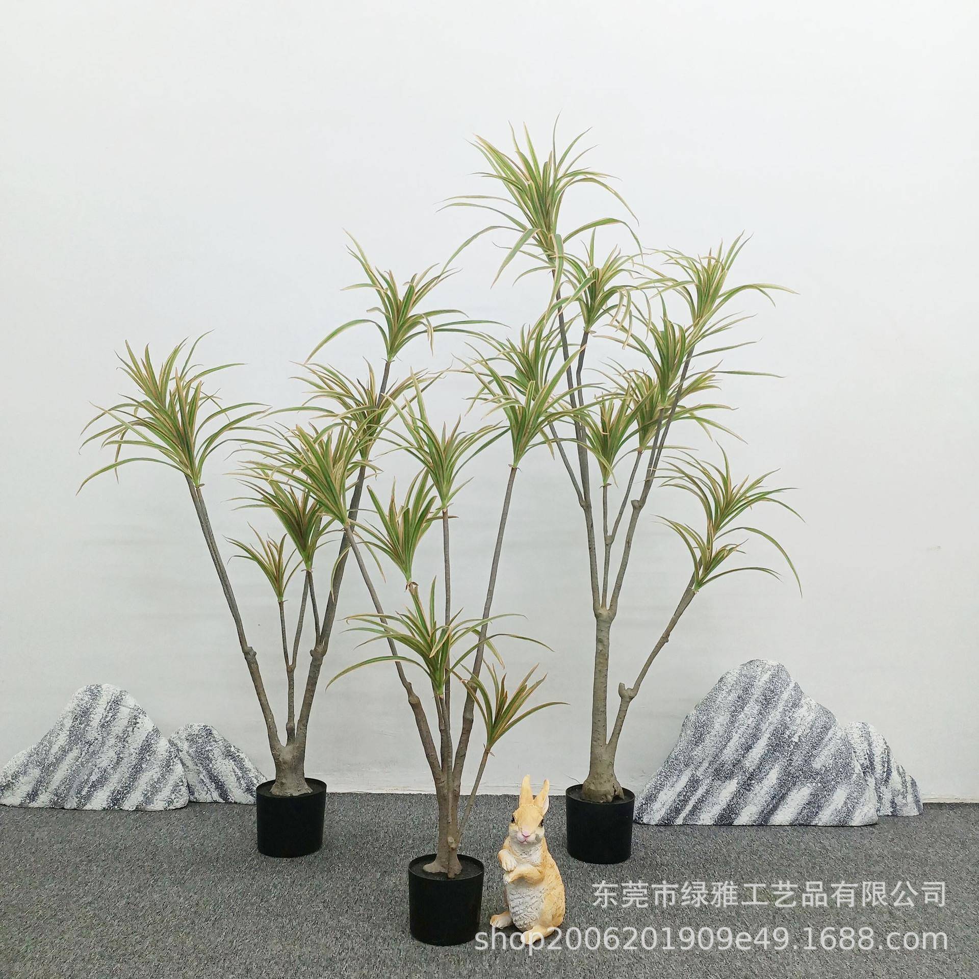仿真绿植盆栽仿真年木室内装饰巴西铁千假绿饰橱植窗LYHOL557软装