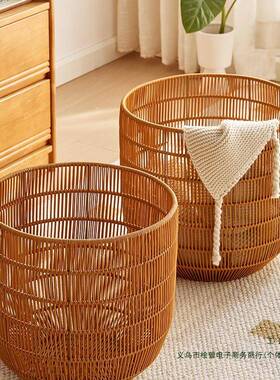 卧室仿脏衣篓家用脏衣篮洗衣篮室脏F97H595M衣服收纳筐编卫生藤间