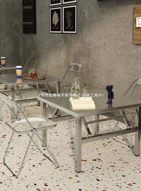 不锈钢折叠桌便携式简烧烤桌子户外摆出摊用夜YGH市摊小商方桌易