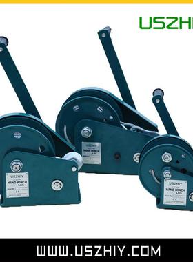 uszhiy牌进口自锁式手车摇绞JC-1200LBS小CJC-C盘型绞手动绞盘吊