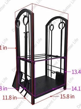 铁艺材柴火架木架室内外储柴火木架木柴堆放DS001231架具壁炉工套