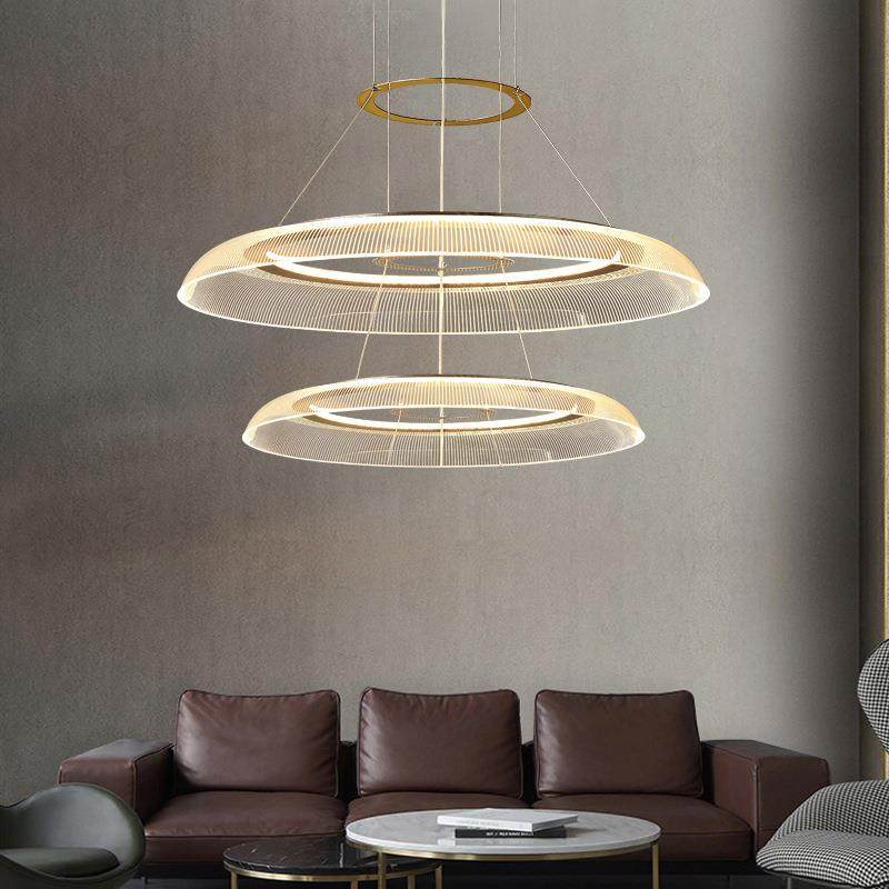 意现615代轻奢客厅灯板主卧书房灯亚克力导创意简式约光现在餐厅