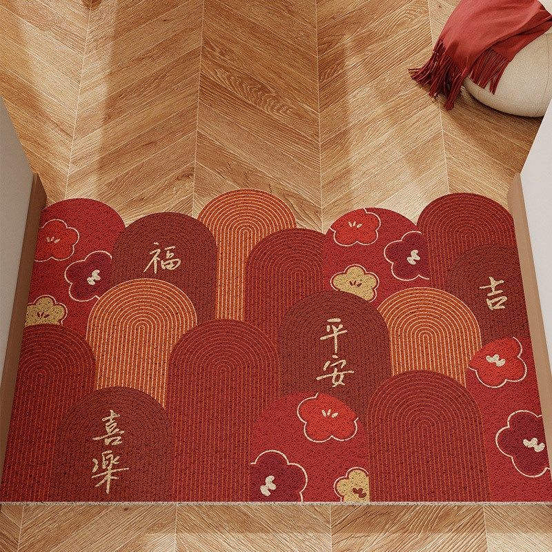 红色丝圈入户门地垫pvc刮沙除尘耐磨耐脏除尘家用玄关进门门垫,居家布艺,家用脚垫,淘宝优惠券,粉丝福利购,淘宝优惠卷