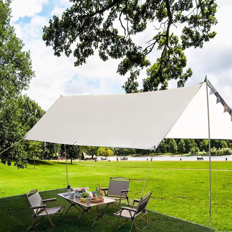 春游野炊户外天幕布六角形加厚遮阳防晒黑胶野外露营帐篷露营幕布