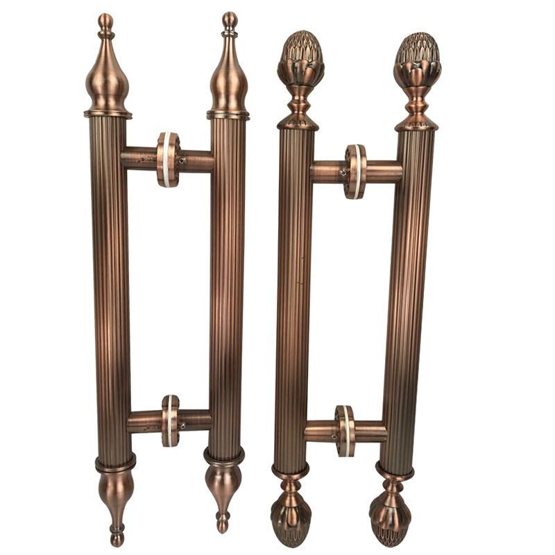 加工定制不锈钢玻璃门拉手酒店KTV仿古直纹螺纹拉手别墅大门把手