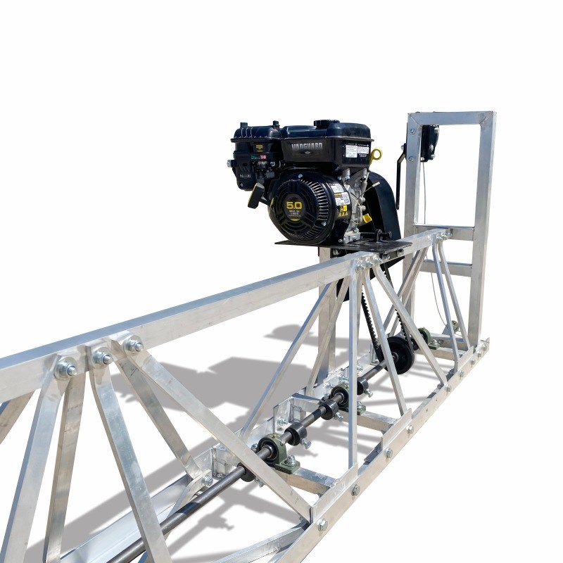 铝振动梁加厚角钢框架式混凝土整平机路面桥面可起拱震动生产厂家