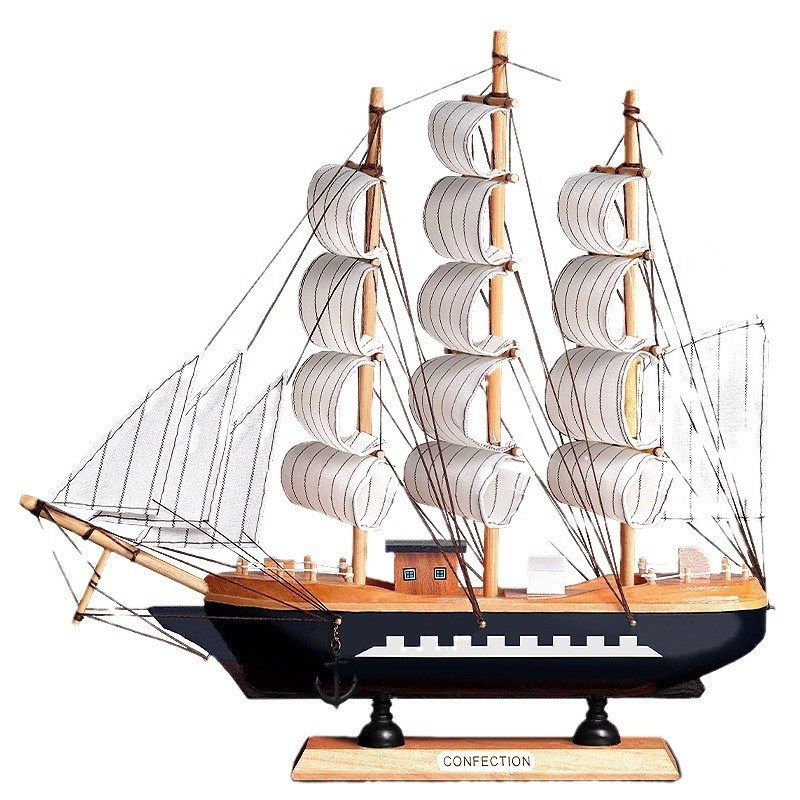 一帆风顺家居客厅装饰品摆件酒柜玄关书架桌面小摆设创意帆船模型