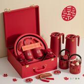 婚用品F9776S85大全陪嫁套婚庆女方新娘结嫁妆洗红喜盆备婚漱物品