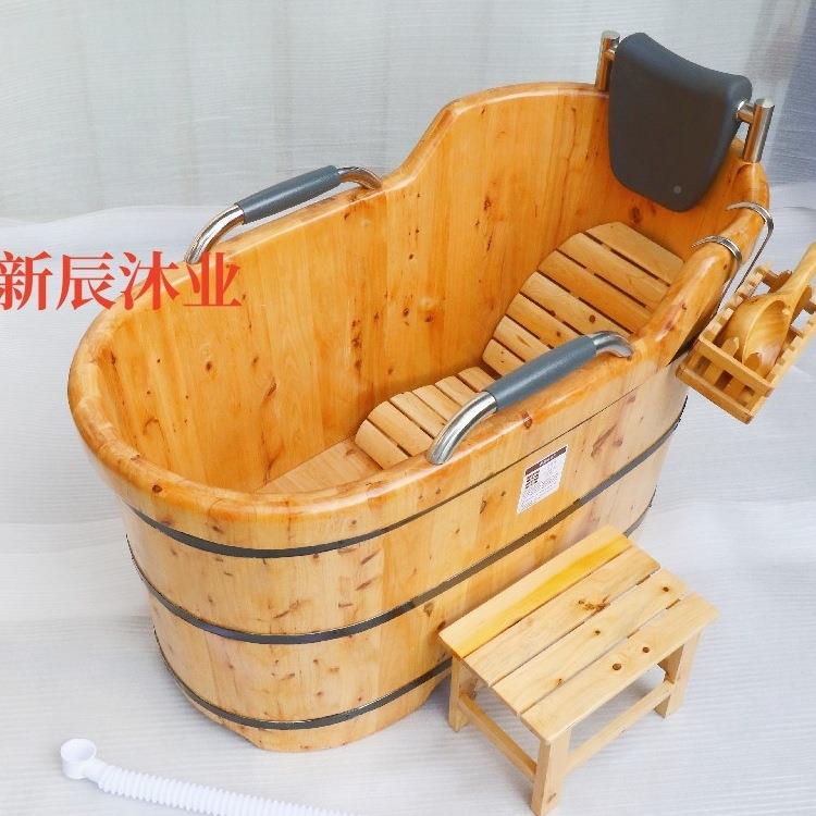 扶手柏木可坐式家用洗躺澡木桶浴桶实木浴10044498缸沐香浴盆成桶