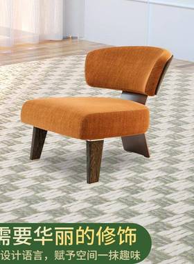 简艺意式风格极简家具休椅约术舒适阳台靠背闲布艺沙SJG发洽谈单