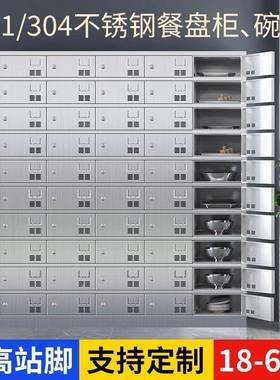 03盒4不锈钢餐KL-51423工盘柜员食堂多门碗柜餐厅职工餐具柜学校