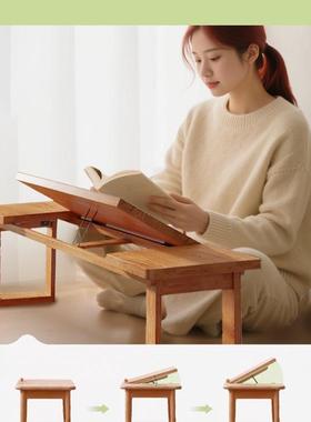 实木床上小桌榻子升降可折纯GSZ叠儿童学习写作业炕几榻茶几桌米