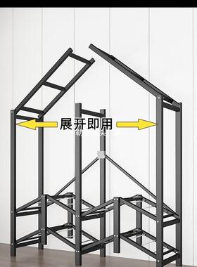 柜家用卧全室免安OQB装折结叠简易布衣柜出租房用钢架实耐衣用衣