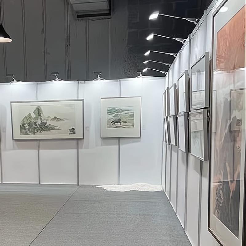 八潮棱柱展板书屏画折叠风艺火术美术作品展示板防防八棱柱展便携