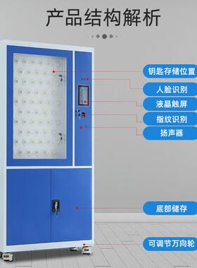指纹刷卡人脸识别车匙钥存辆放理柜单位YSG-0226璧挂RFID联网智管