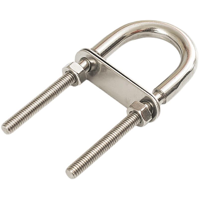 定制杆管夹U型螺栓30加长丝加粗型INM半螺卡箍粗马抱4U牙不固锈钢