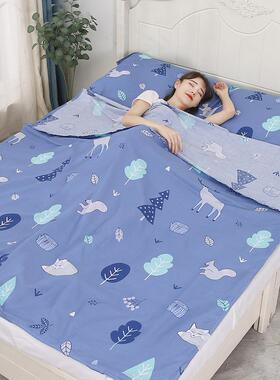 酒全棉旅隔行脏睡袋出差旅FAE游纯棉店宾秋馆床单被套单人双人便