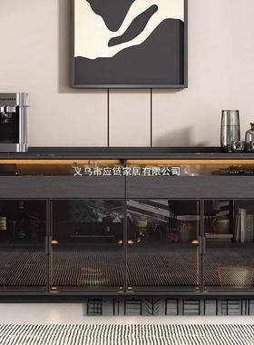 黑QJT色岩板餐边客厅家用轻奢简约现房代厨边柜茶柜2水柜205新款