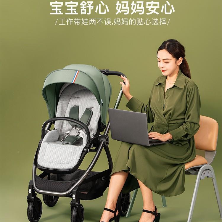 GELUAN安全婴儿推车双靠向折可KMQ坐可躺叠儿童背透气轻M便遛娃伞